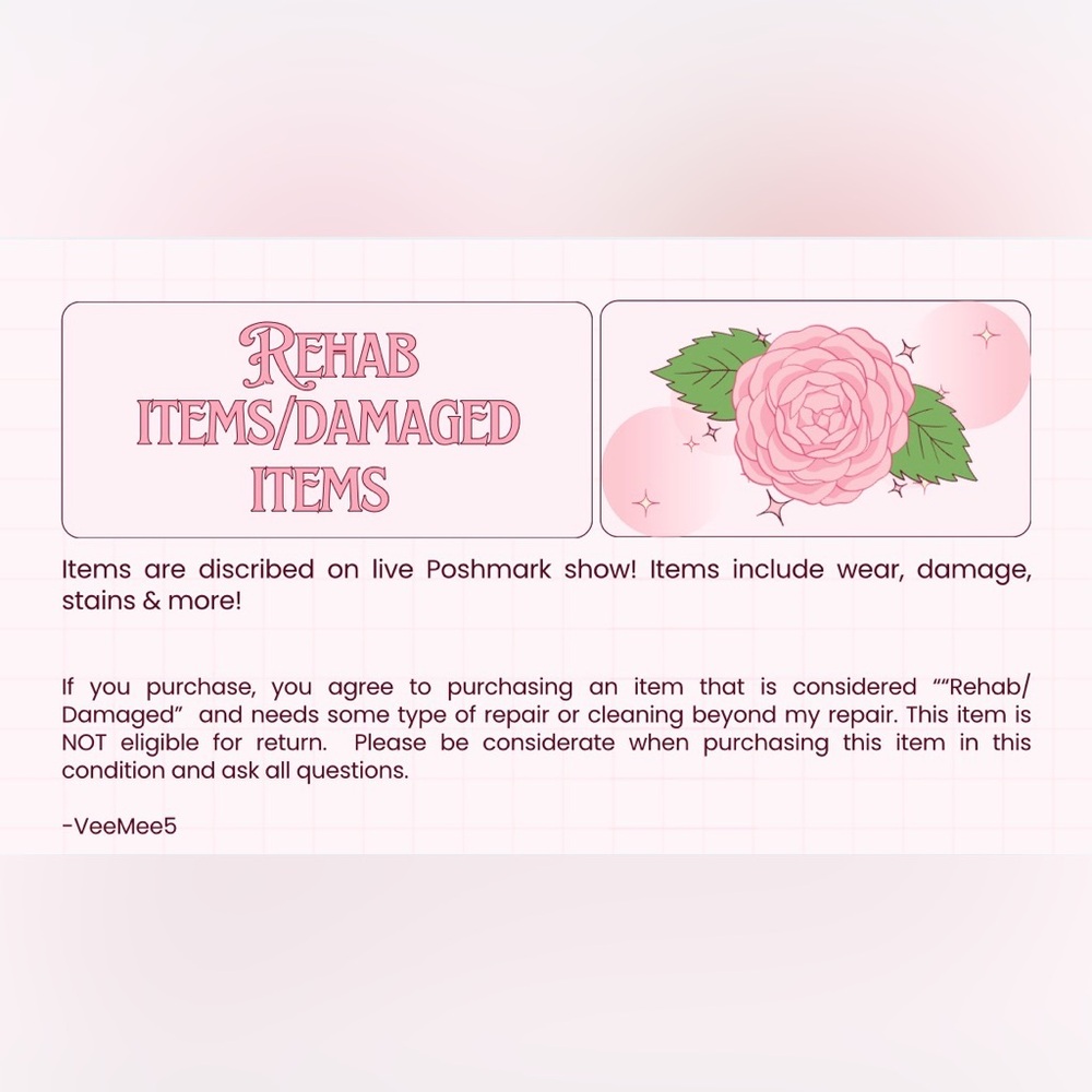 Rehab/Damaged Unlisted Items 🌸✨